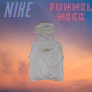 Women's Nike Funnel Neck Hoodie Size Small (Gold Swoosh)